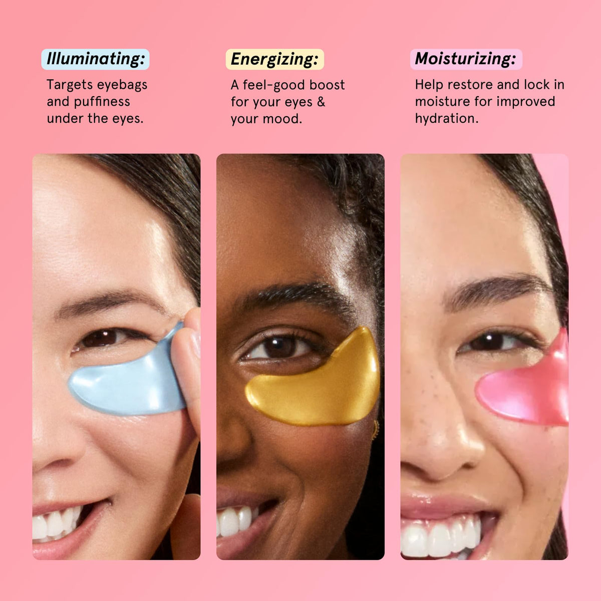 grace & stella New Brightening Eye Patches for Dark Circles (24 Pairs) - Vitamin C Under Eye Patches for Puffiness