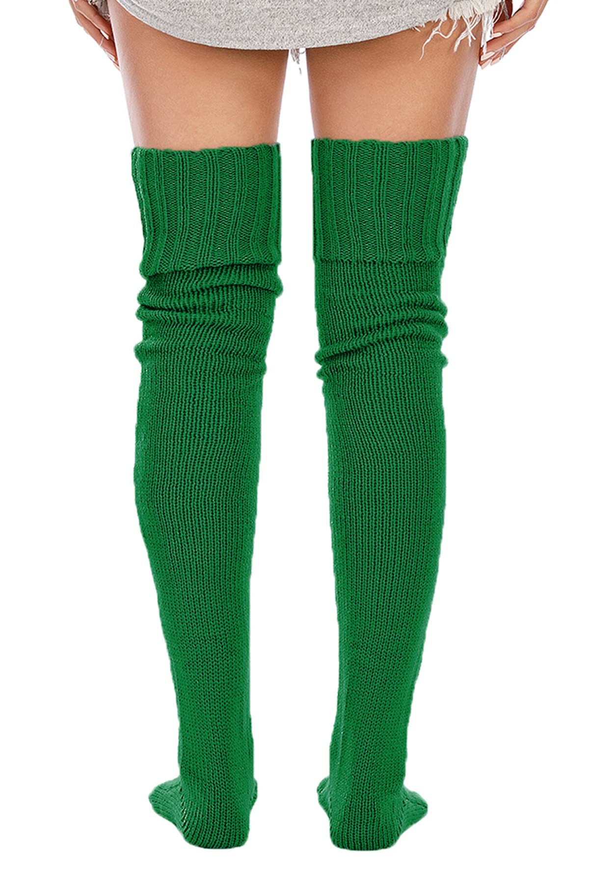 Leoparts Women's Cable Knit Thigh High Socks Over Knee Leg Warmer Stockings