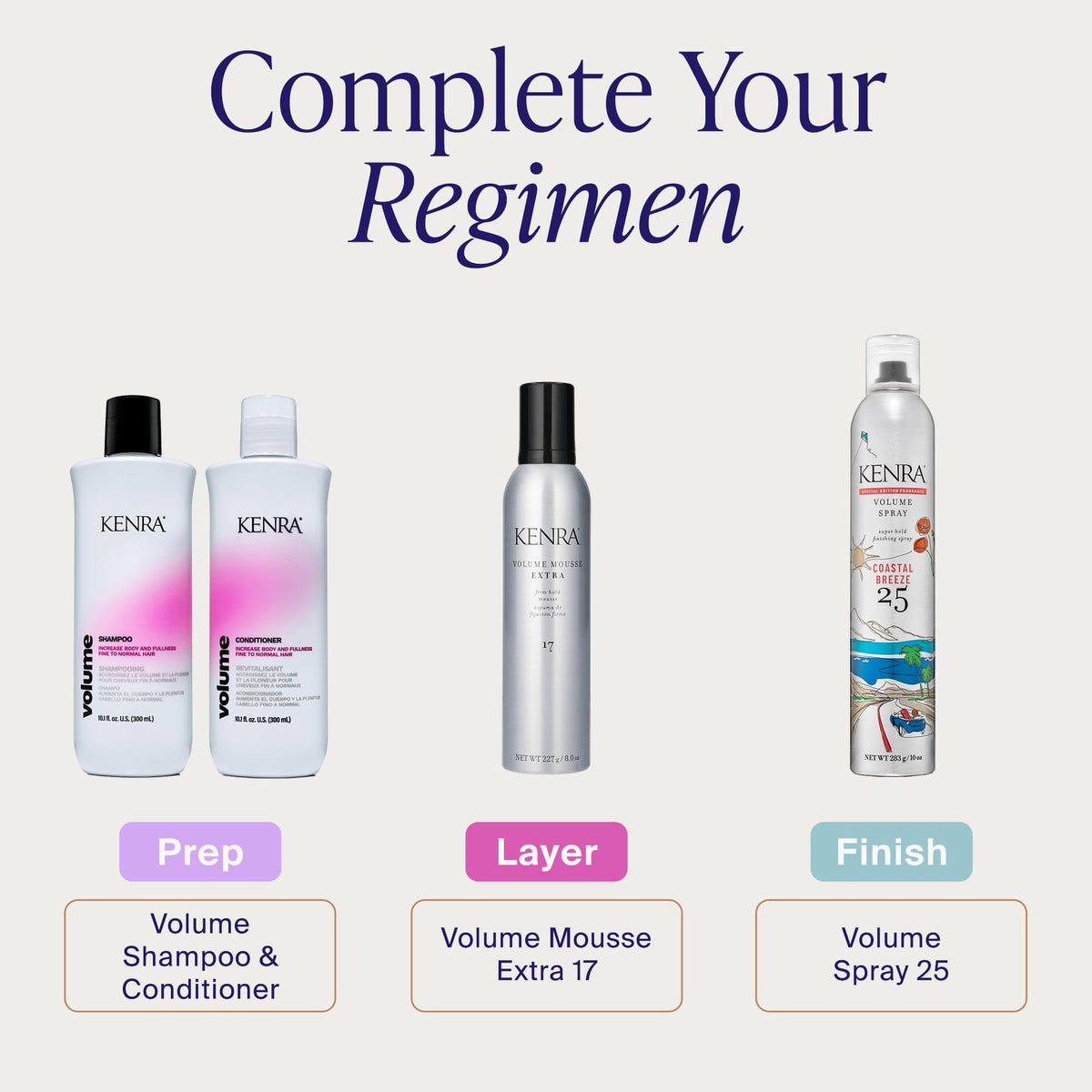 Kenra Professional Volume Spray 25 | Super Hold Finishing & Styling Hairspray | Flake-Free & Fast-Drying | Wind & Humidity Resistance | All Hair Types