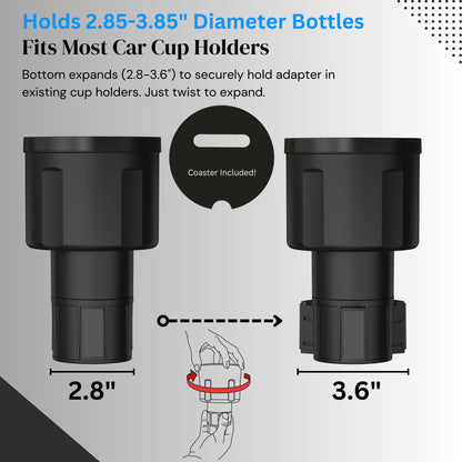 Swigzy Car Cup Holder Expander Adapter for Large Water Bottles
