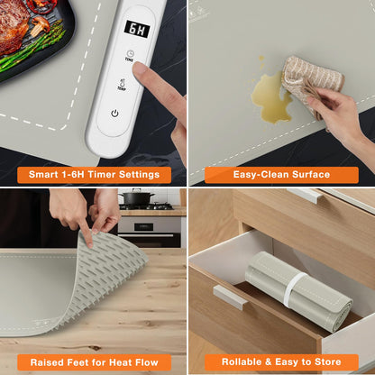 FYY Warming Mat for Food 24"x15", Rapid and Full Surface Heating