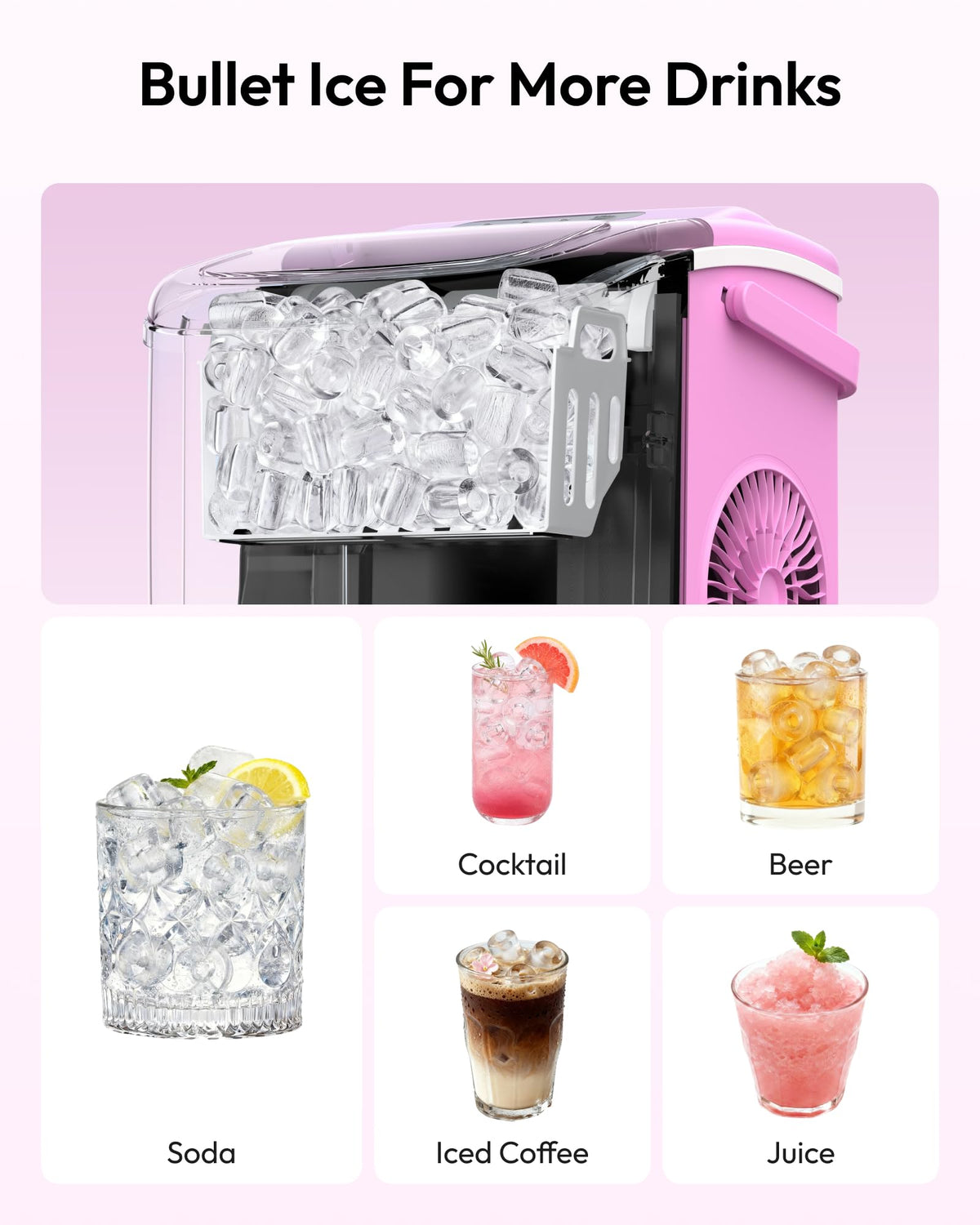 Euhomy Countertop Ice Maker Machine with Handle