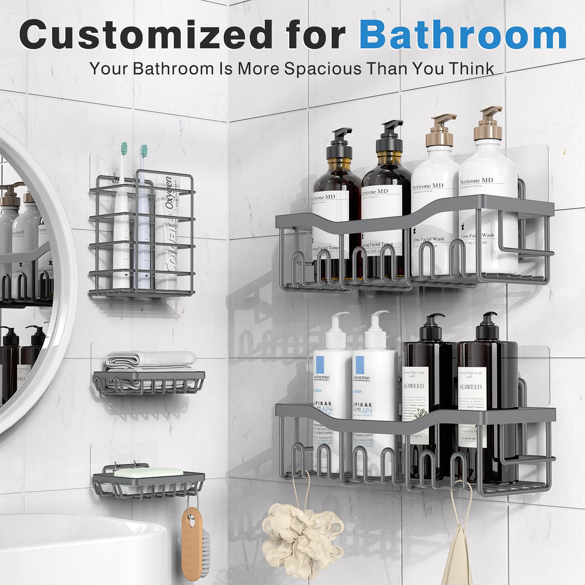 Eudele Adhesive Shower Caddy