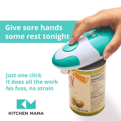 Kitchen Mama Auto Electric Can Opener: Open Your Cans with a Simple Press of Button