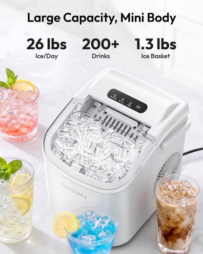 Euhomy Countertop Ice Maker Machine with Handle