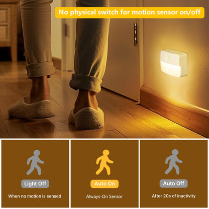 Guankai 8 Pack Motion Sensor Stair Light for Indoor, Battery Operated
