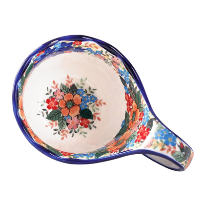Alma Handpainted Microwavable Soup Bowl with Loop Handle 18.6Oz, Cereal Bowl with Handle