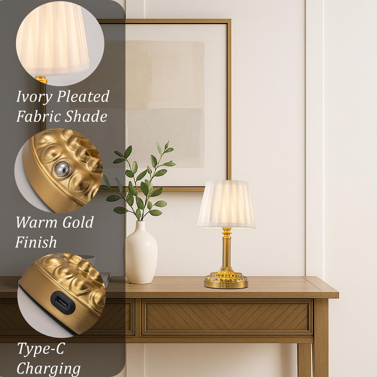 Cordless Table Lamp with Touch Control