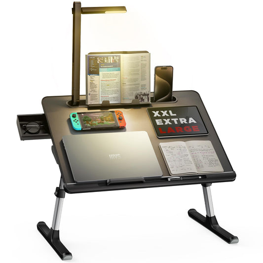 Laptop Bed Tray Desk with LED Desk Lamp