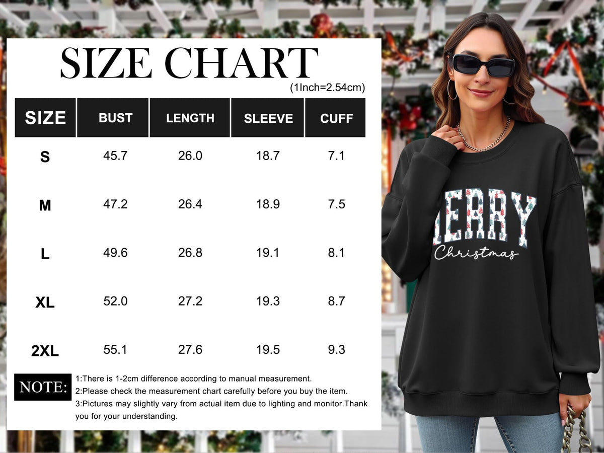 Christmas Shirts For Women Merry Christmas Graphic Crewneck Sweatshirt Tops