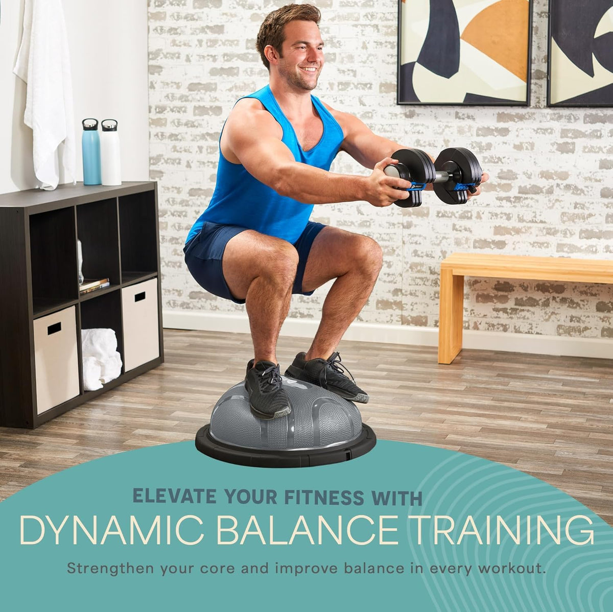 Lifepro Horizon Half Balance Ball Trainer with 440 Lb Capacity | Stability Ball for Home Gym & Physical Therapy | Full-Body Training Equipment for Core Strengthening