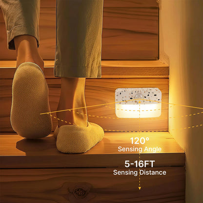 Guankai 8 Pack Motion Sensor Stair Light for Indoor, Battery Operated