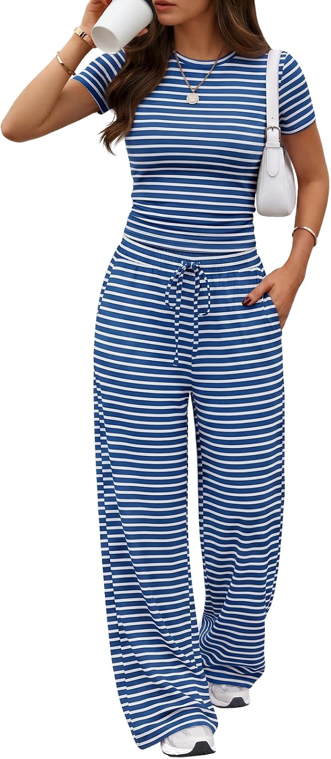 Trendy Queen Women's 2 Piece Matching Summer Lounge Set with Pockets