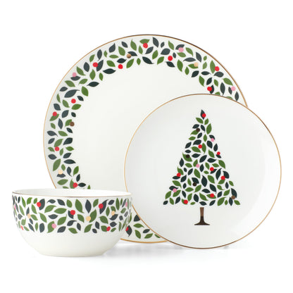 Kate Spade New York Evergreen Large Lit Tree Figurine, Christmas & Holiday Decor