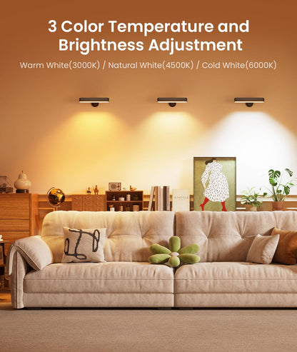 Popoiron Wall Sconce with 7500mAh Rechargeable Battery LED Wall Light