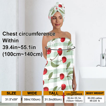Bath Wrap and Hair Drying Towel Set – Microfiber Quick Dry
