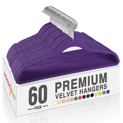 House Day Black Velvet Hangers 60 Pack