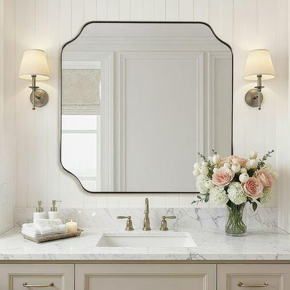 Andy Star Unique Rectangle Wall Mirror, 24"X32"