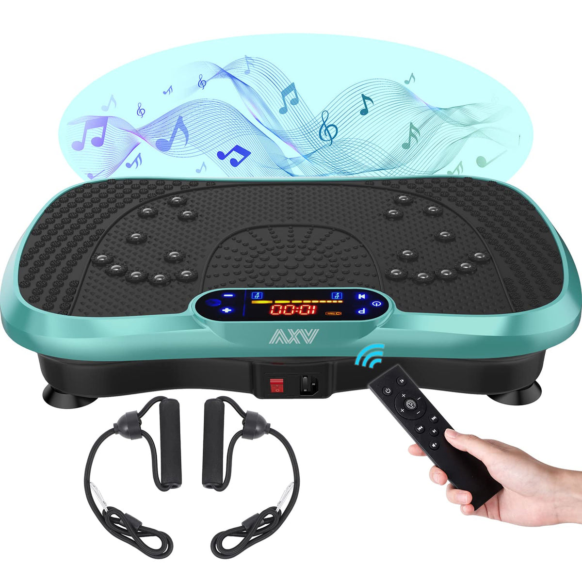 Axv Vibration Plate Fitness Platform Exercise Machine Vibrating Shaking Full Body Shaker Workout Vibrate Stand Shake Board Sport for Weight Loss Fat Burner for Gym Home Office