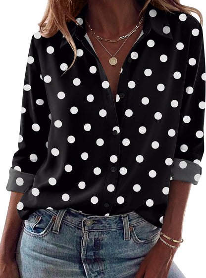 Zeagoo Blouses for Women Dressy Casual Long Sleeve Button Down Shirts Tops