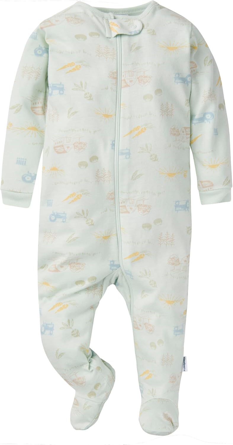 Gerber Baby Girls 4-Pack Sleep 'N Play Footie