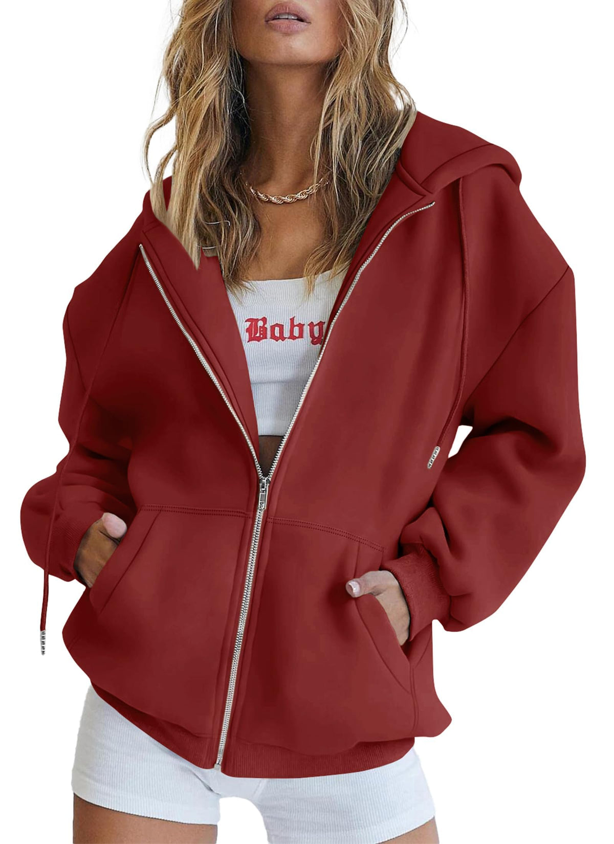 PRETTYGARDEN Women's Fall Zip Up Hoodies Sweatshirts