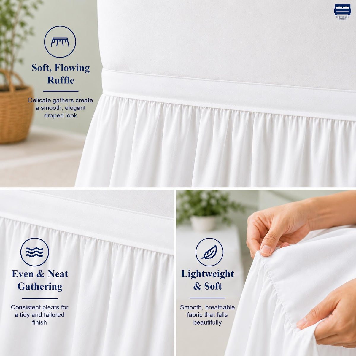 Cottingon Dorm Room Bed Skirt Twin XL