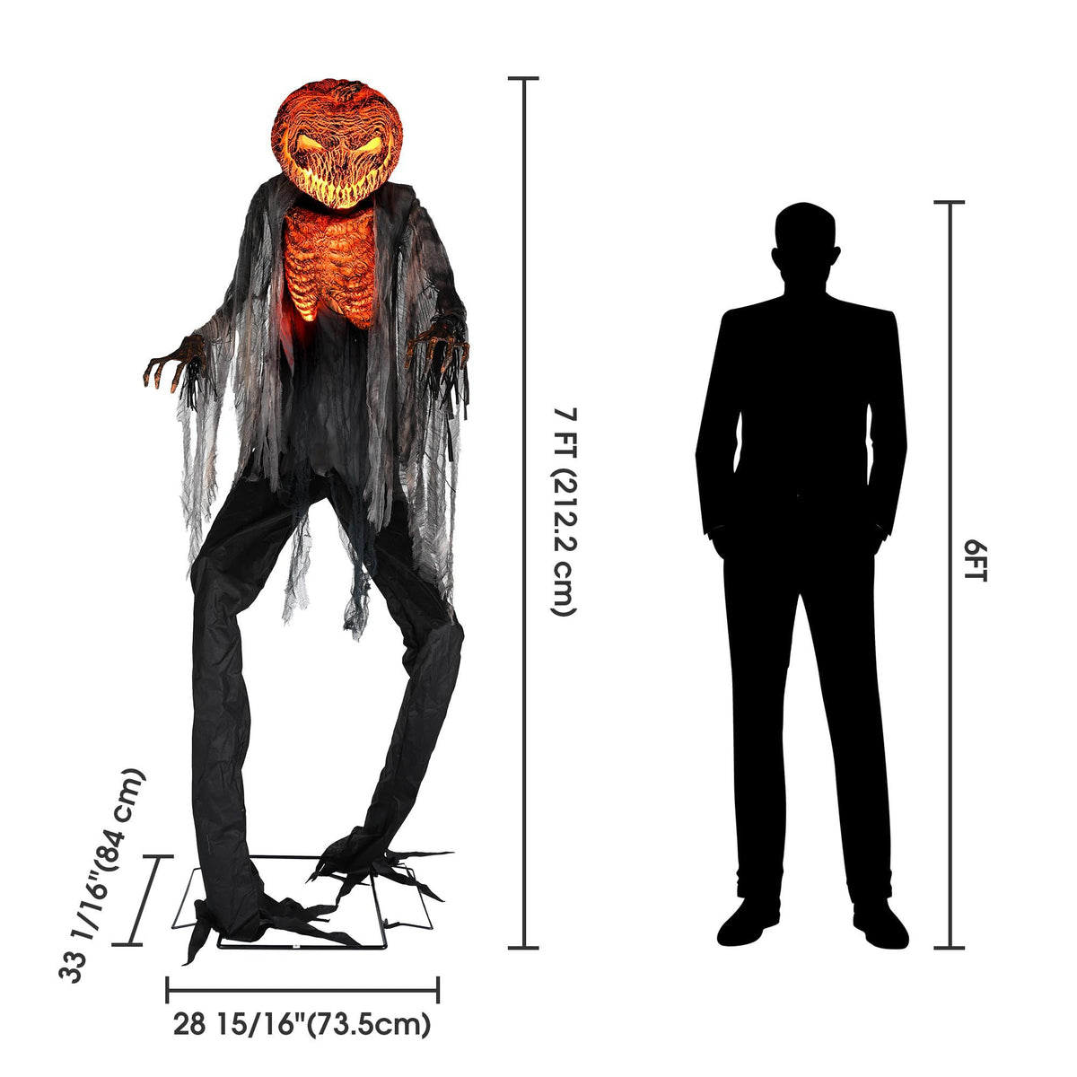 Aw 9Ft Animatronics Flying Witch Hovering Broom Animated Ac 100V-240V Halloween Outdoor Decoration Motion Activated