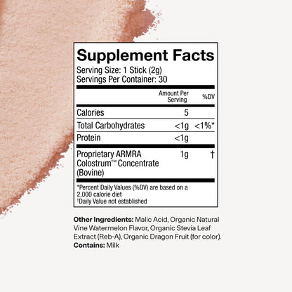 Armra Colostrum Powder | Blood Orange | Gut Health & Bloating | Skin & Hair | Immunity | Keto, Gluten & Fat-Free | 30 Servings