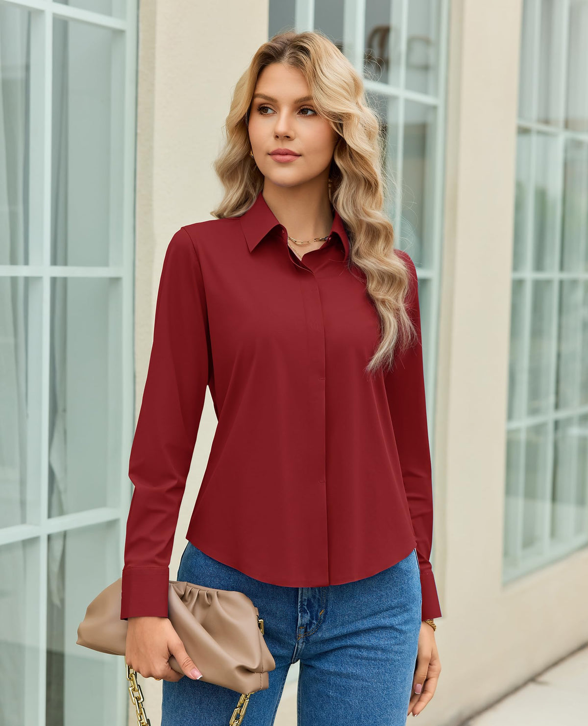 siliteelon Button Down Shirt for Women