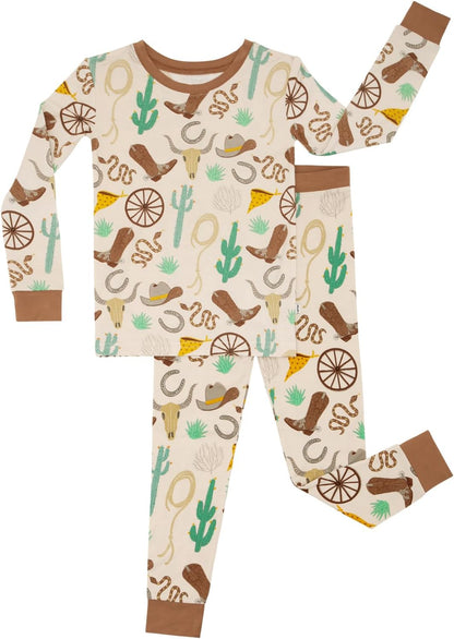 Little Sleepies Two-Piece Pajama Set, Viscose from Bamboo, Toddler Kids PJs