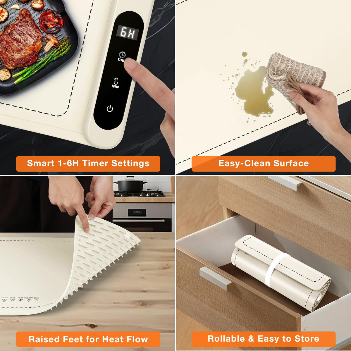FYY Warming Mat for Food 24"x15", Rapid and Full Surface Heating