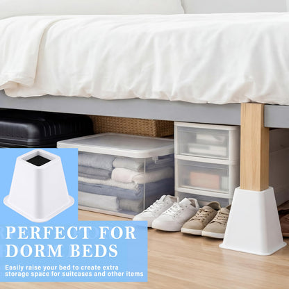 Novabright 4 Pack 12 Inch College Dorm Bed Risers
