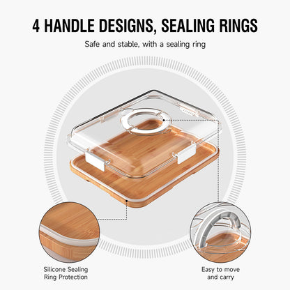 Renmxj Portable Charcuterie Boards with Lid, Cheese, Veggie & Snack Tray