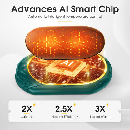 AI Hand Warmers Rechargeable 2 Pack, AI Smart Chips Electric Hand Warmers, 20Hrs Long