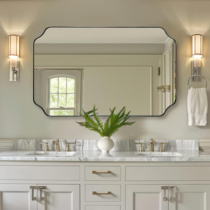 Andy Star Unique Rectangle Wall Mirror, 24"X32"