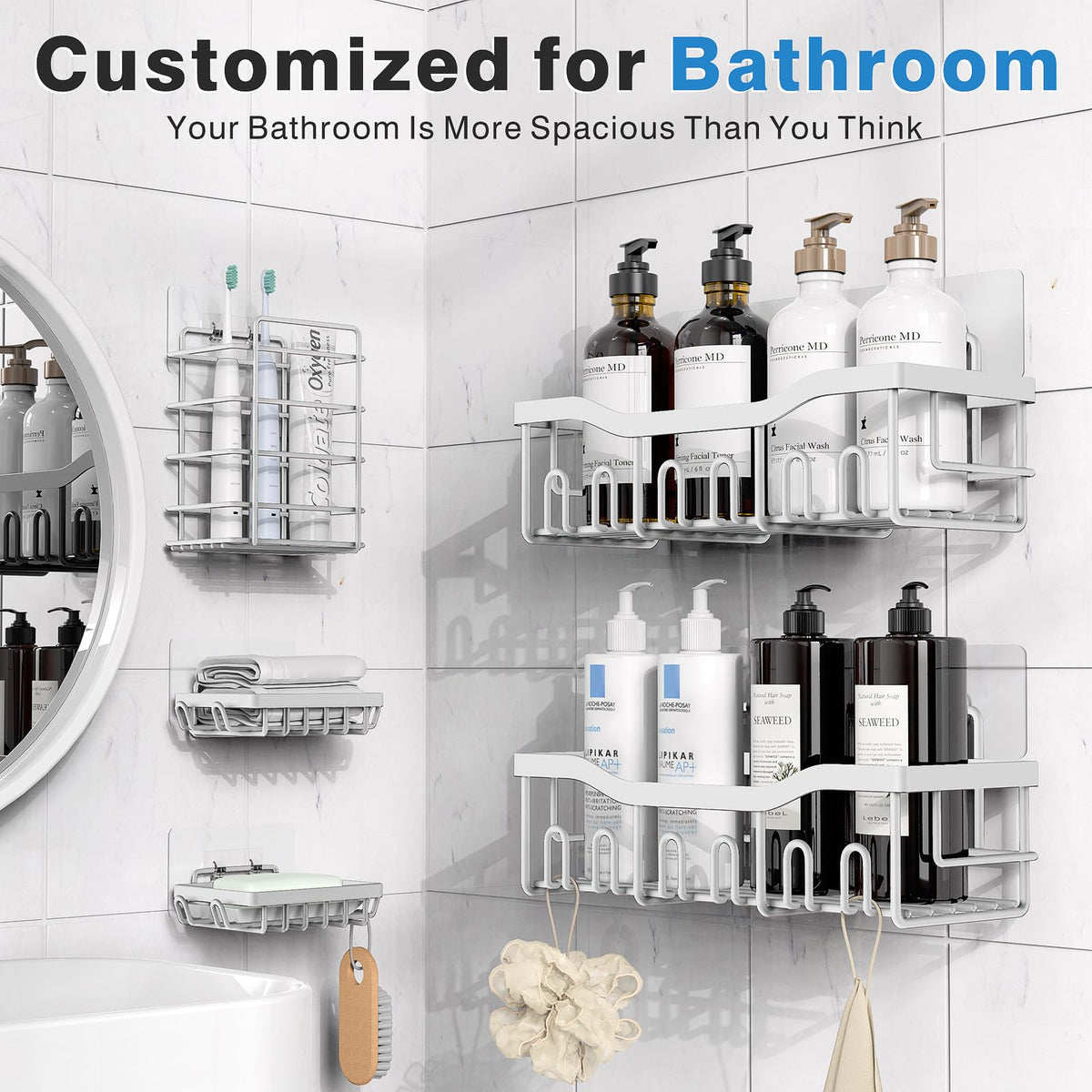 Eudele Adhesive Shower Caddy