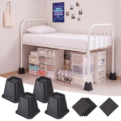 Novabright 4 Pack 12 Inch College Dorm Bed Risers