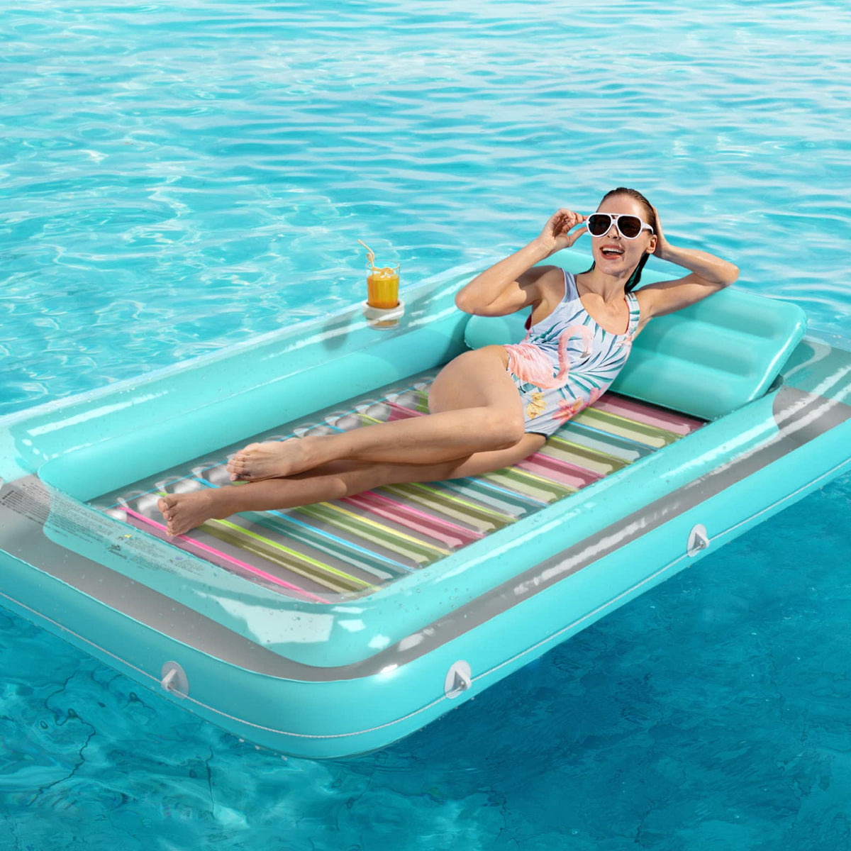Inflatable Tanning Pool Lounger Float