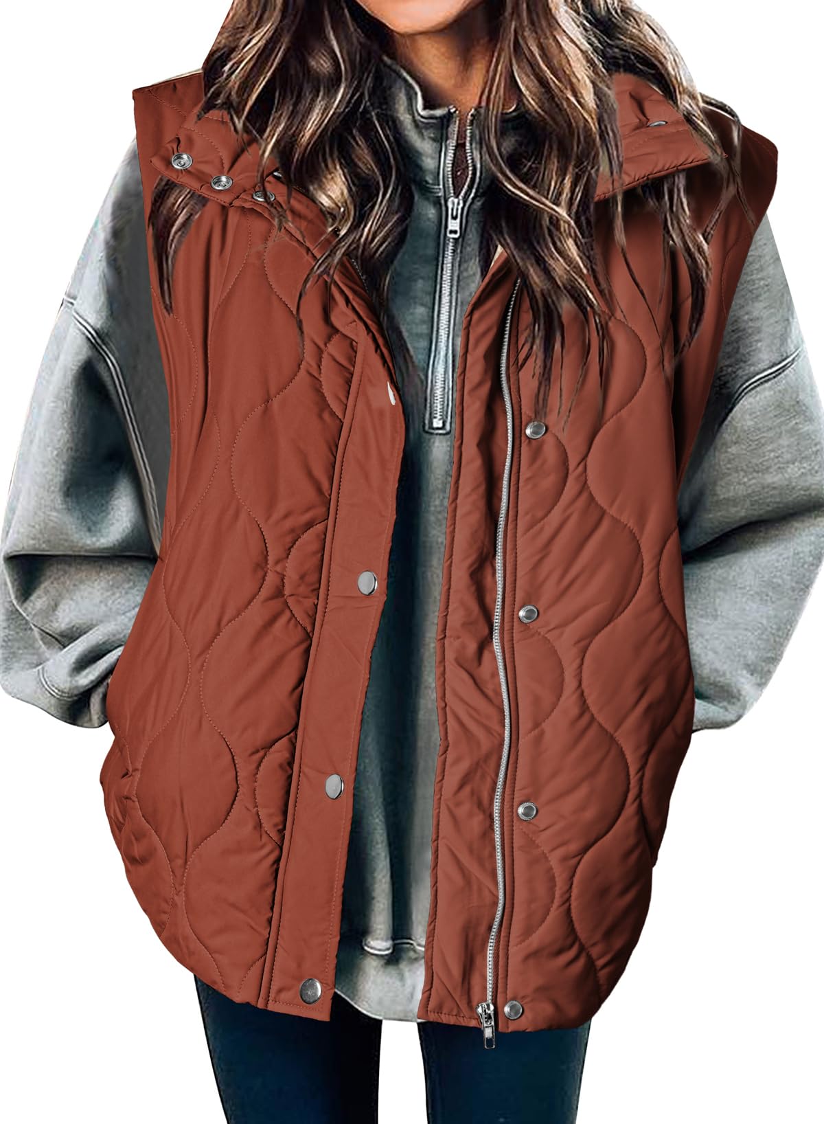 EVALESS Womens Lightweight Cropped Puffer Vest