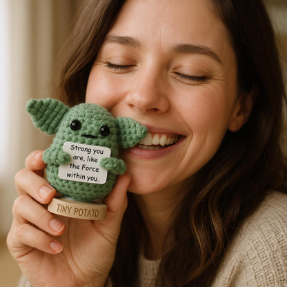 Emotional Support Gifts for Women - Positive Crochet Cupcake W/ 30 Uplifting Affirmation Cards
