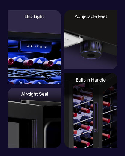 Icyglee 25 Bottle Compressor Wine Cooler Refrigerator