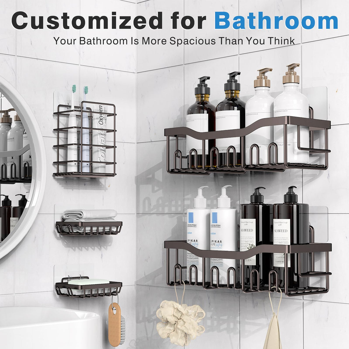 Eudele Adhesive Shower Caddy