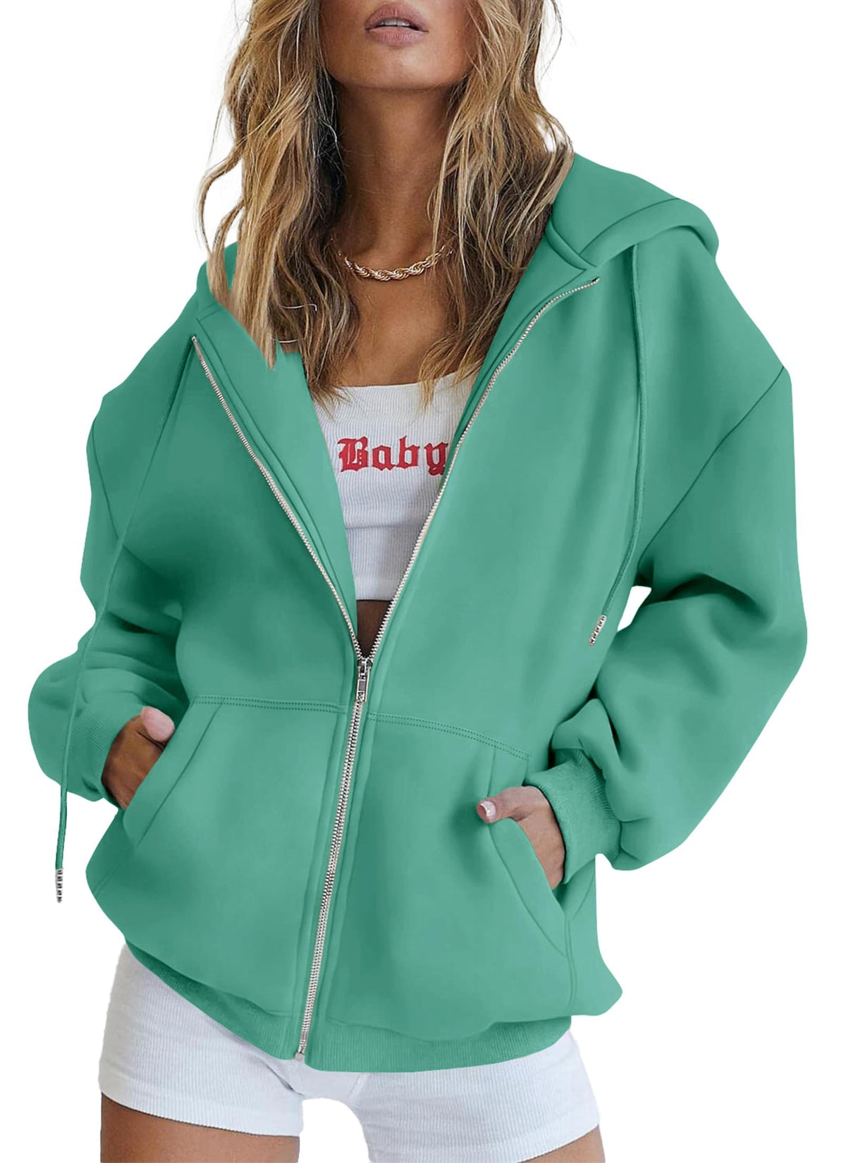 PRETTYGARDEN Women's Fall Zip Up Hoodies Sweatshirts