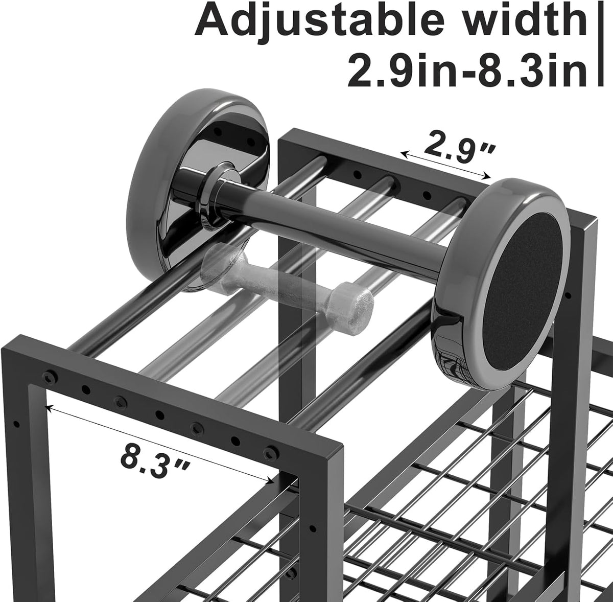 6-Tier Home Gym Storage Rack with Wheels