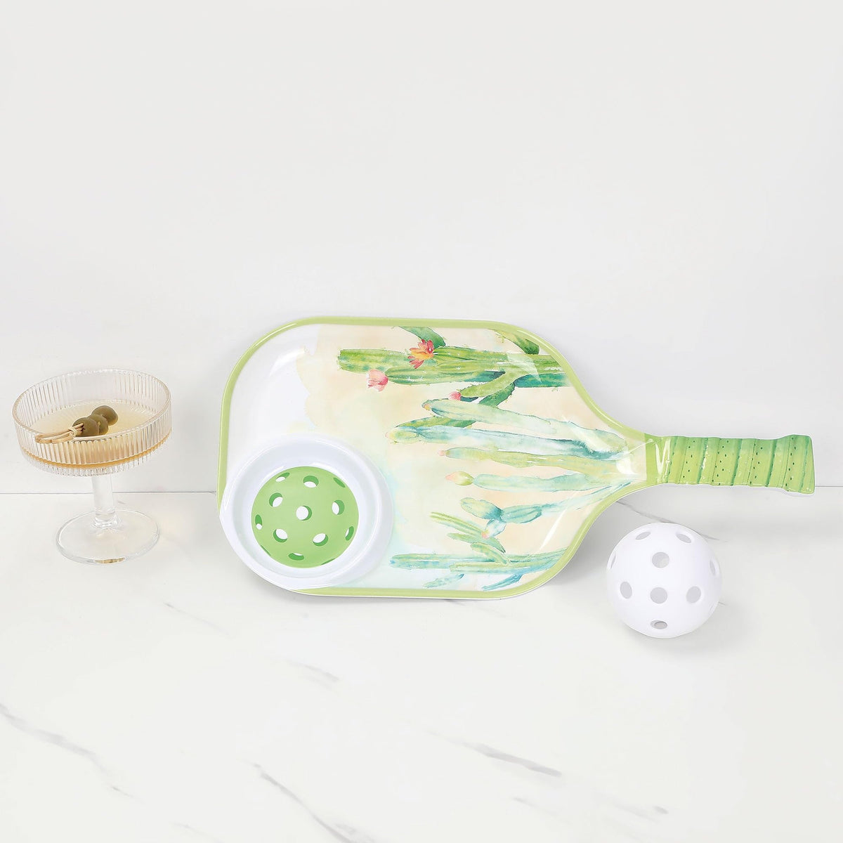 UPware Lovely Lemon Melamine Chip and Dip Snack Tray