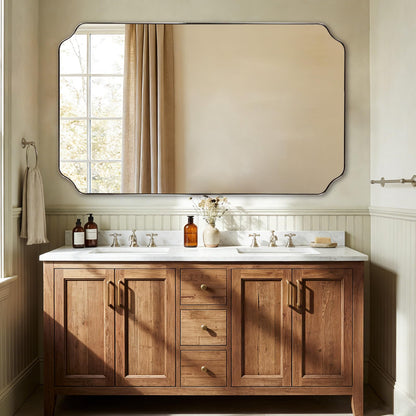 Andy Star Unique Rectangle Wall Mirror, 24"X32"