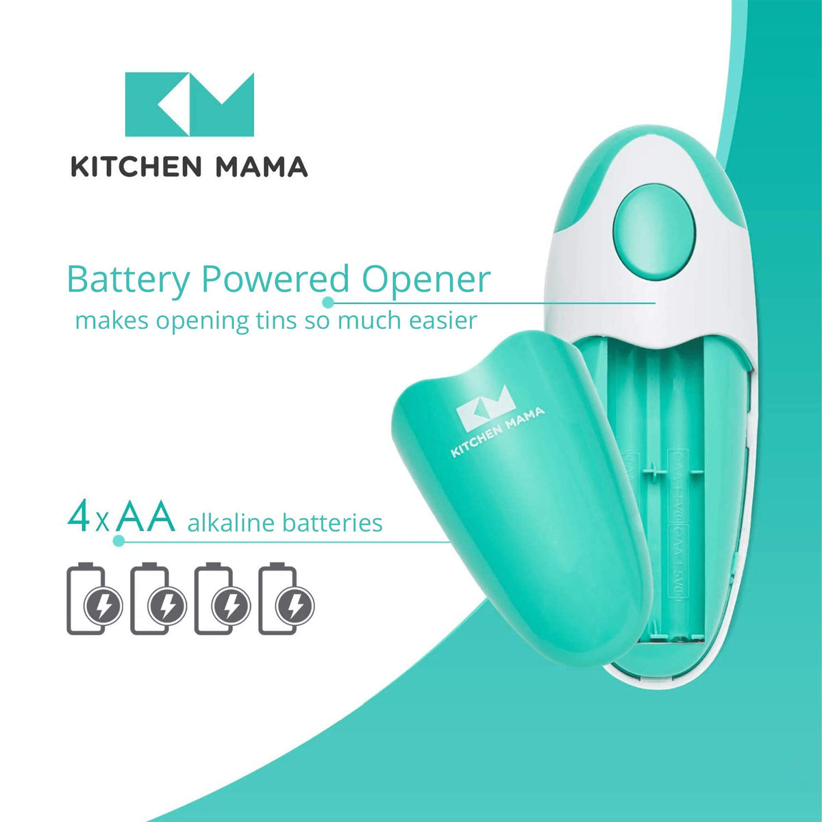 Kitchen Mama Auto Electric Can Opener: Open Your Cans with a Simple Press of Button