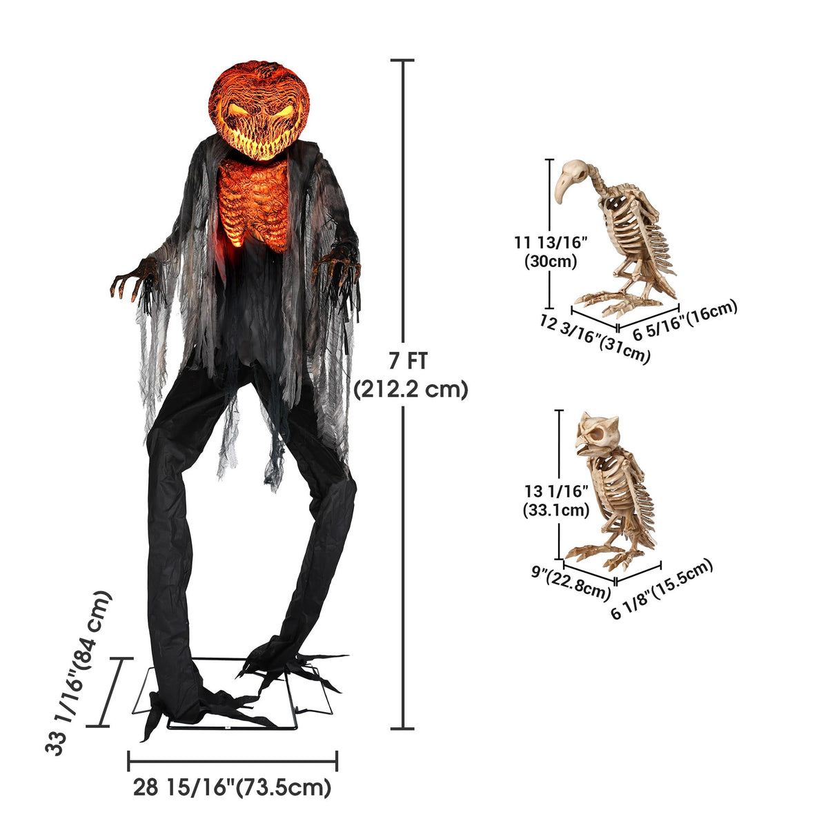 Aw 9Ft Animatronics Flying Witch Hovering Broom Animated Ac 100V-240V Halloween Outdoor Decoration Motion Activated