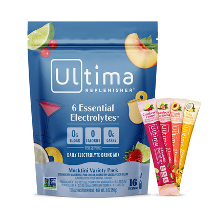 Ultima Replenisher Electrolyte Hydration Powder, Grape, 20 Count Stickpacks Pouch - Sugar Free, 0 Calories, 0 Carbs - Gluten-Free, Keto, Non-Gmo with Magnesium, Potassium